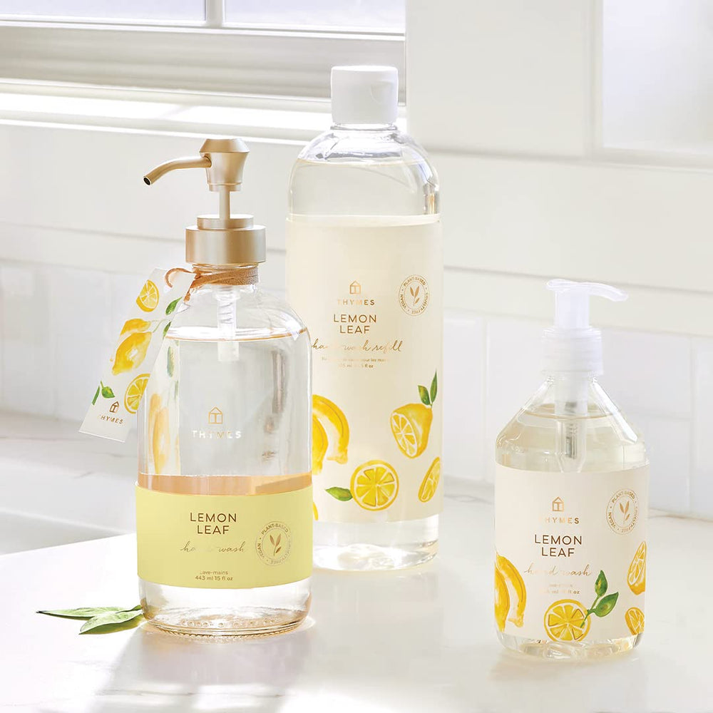 Cruelty-free symbol beside Thymes Hand Wash bottle.