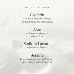 Thymes hydrating ingredients aloe and glycerin help keep hands moisturized.