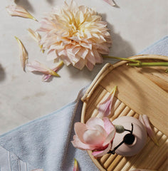 Thymes Kimono Rose product line supports daily body care routine.