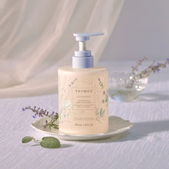 Thymes Nourishing Body Cleanser lavender-lather delivers silky, soothing wash
