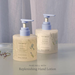 Ingredient highlights Niacinamide and Sodium Hyaluronate in Thymes hand wash