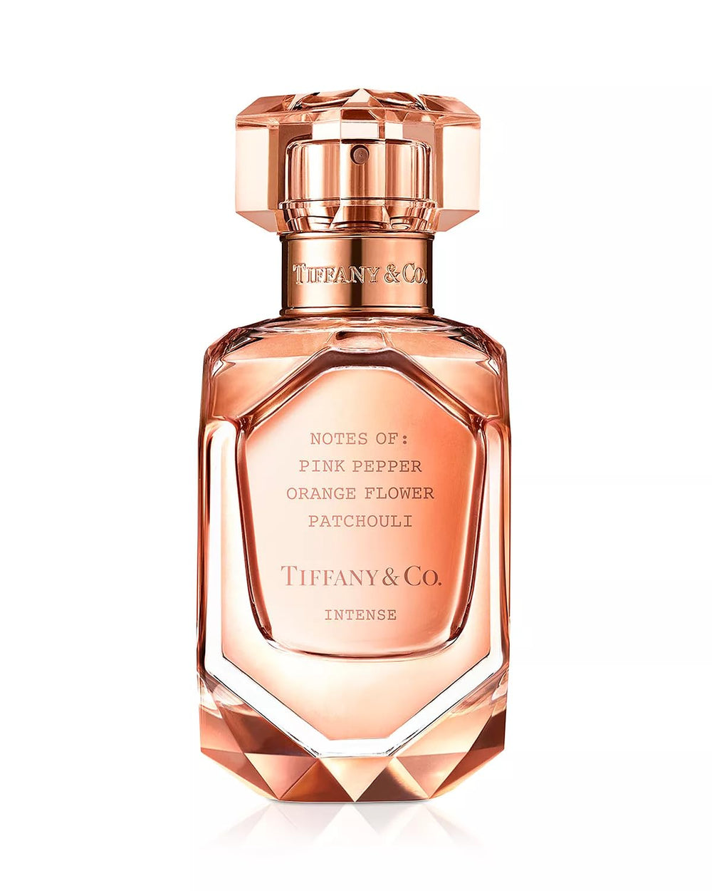 Tiffany & Co. Rose Gold EDP bottle glow in soft light, perfect for spring and summer occasions.