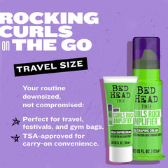 TIGI Bed Head Curls Rock Amplifier Travel Mini scrunching for bouncy, lasting curl definition.