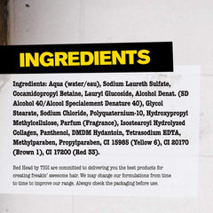 TIGI Bed Head Moisture Maniac shampoo packaging closeup with label and design
