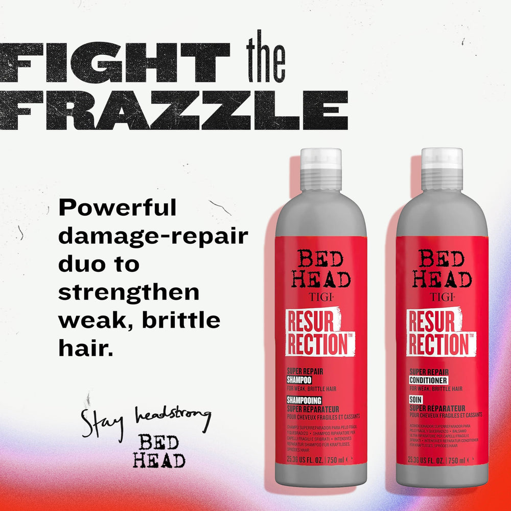 TIGI Bed Head Resurrection duo packaging showing salon-quality results at home.