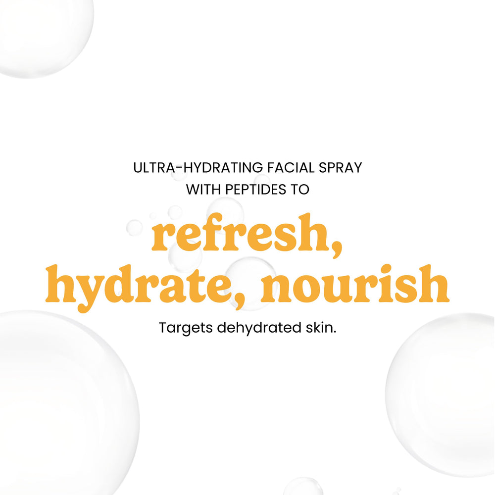 Orange-infused skin mist for refreshing, energizing feel