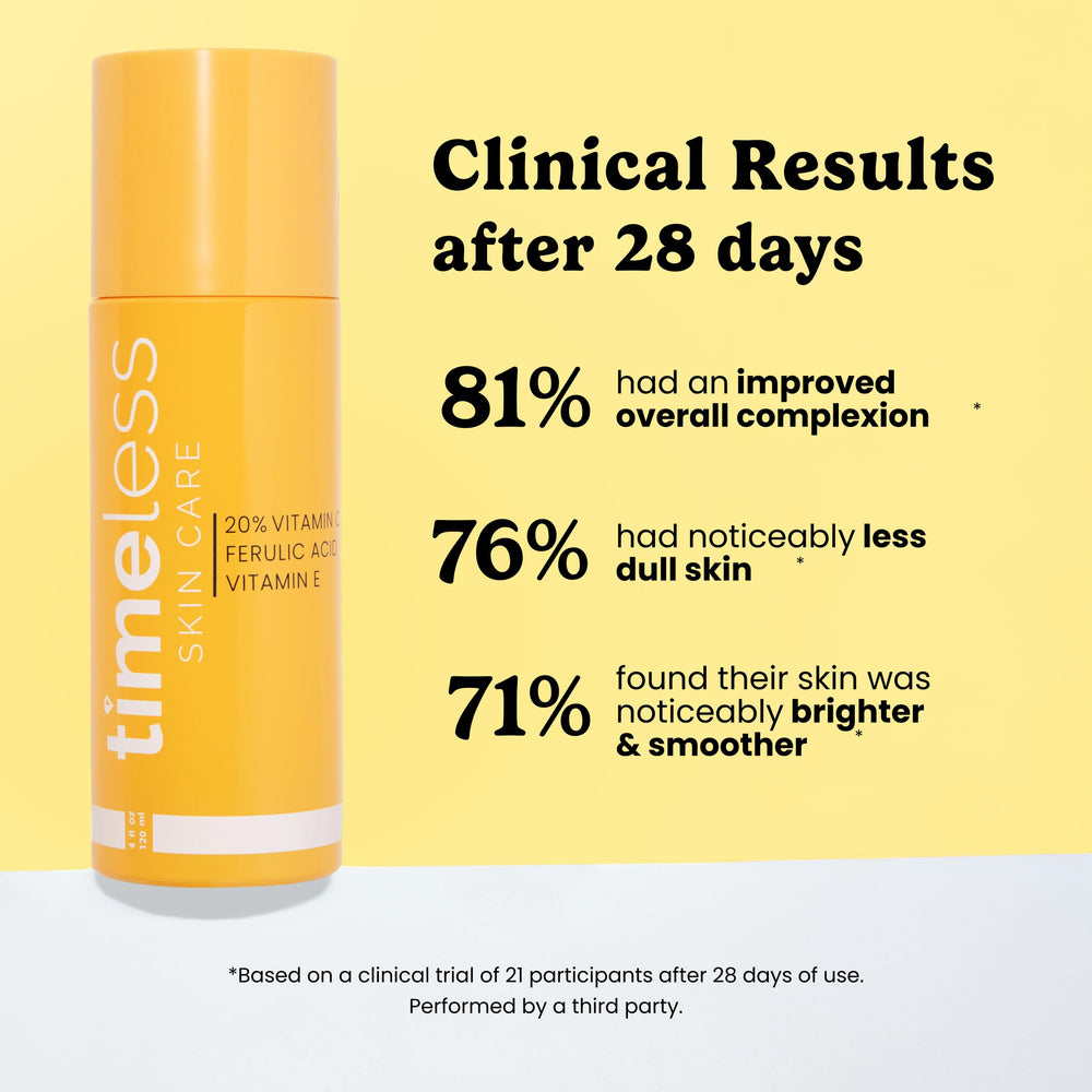Timeless Skin Care Vitamin C Serum texture absorbed into skin during application