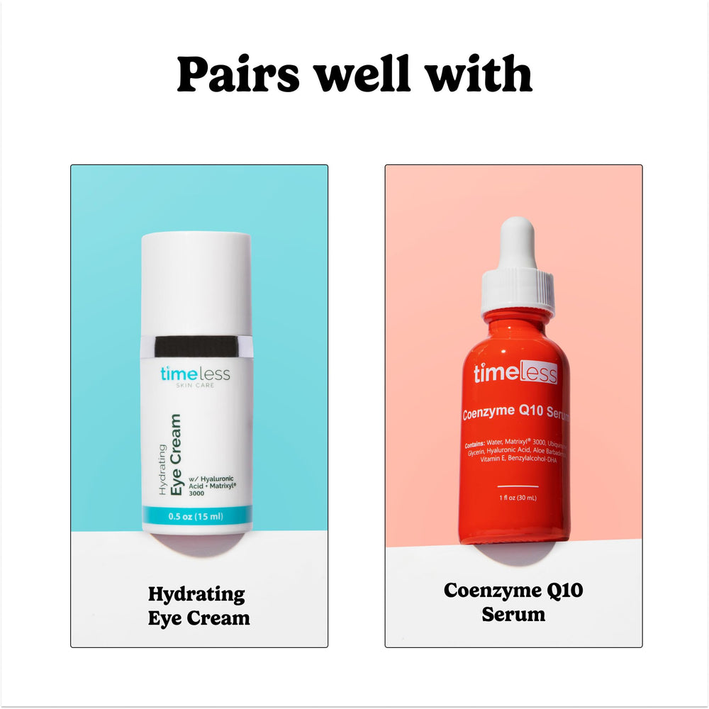 Timeless Skin Care Vitamin C Serum packaging showcases compact, travel-friendly design.