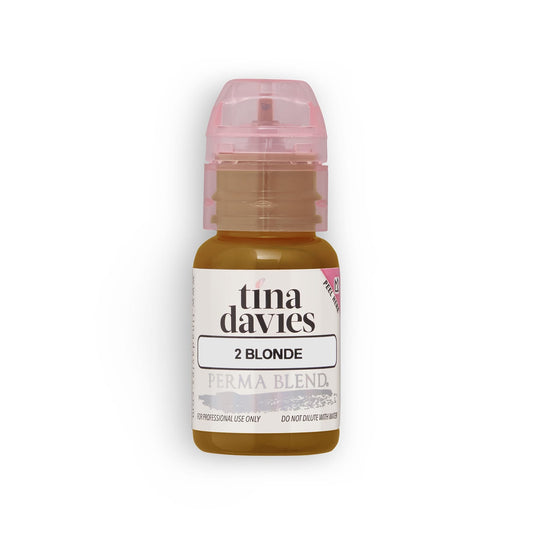 Tina Davies Blonde I heart INK pigment jar for natural light taupe brows.