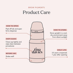 Tina Davies Blonde pigment supports precise, natural shading for blonde brows.