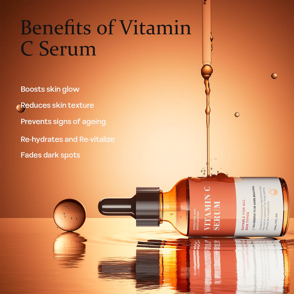 Tinclen Vitamin C Serum shows lightweight texture for quick absorption