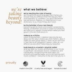 TINGE Body Makeup American-made quality with vegan, cruelty-free ingredients