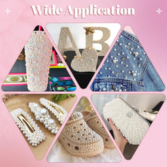 TINKRSTUFF Beige AB 6mm flatback pearl for larger focal accents on crafts