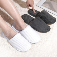 TINSKY coral fleece slippers offer soft, comfortable guest wear.