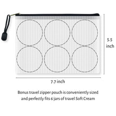Pocket-size jars fit in bags, desks, and pockets.