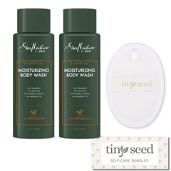 TINY SEED two-pack bottles with creamy, hydrating body wash.