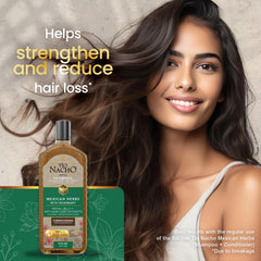 Tio Nacho herbal blend with ginseng and burdock for hair health.
