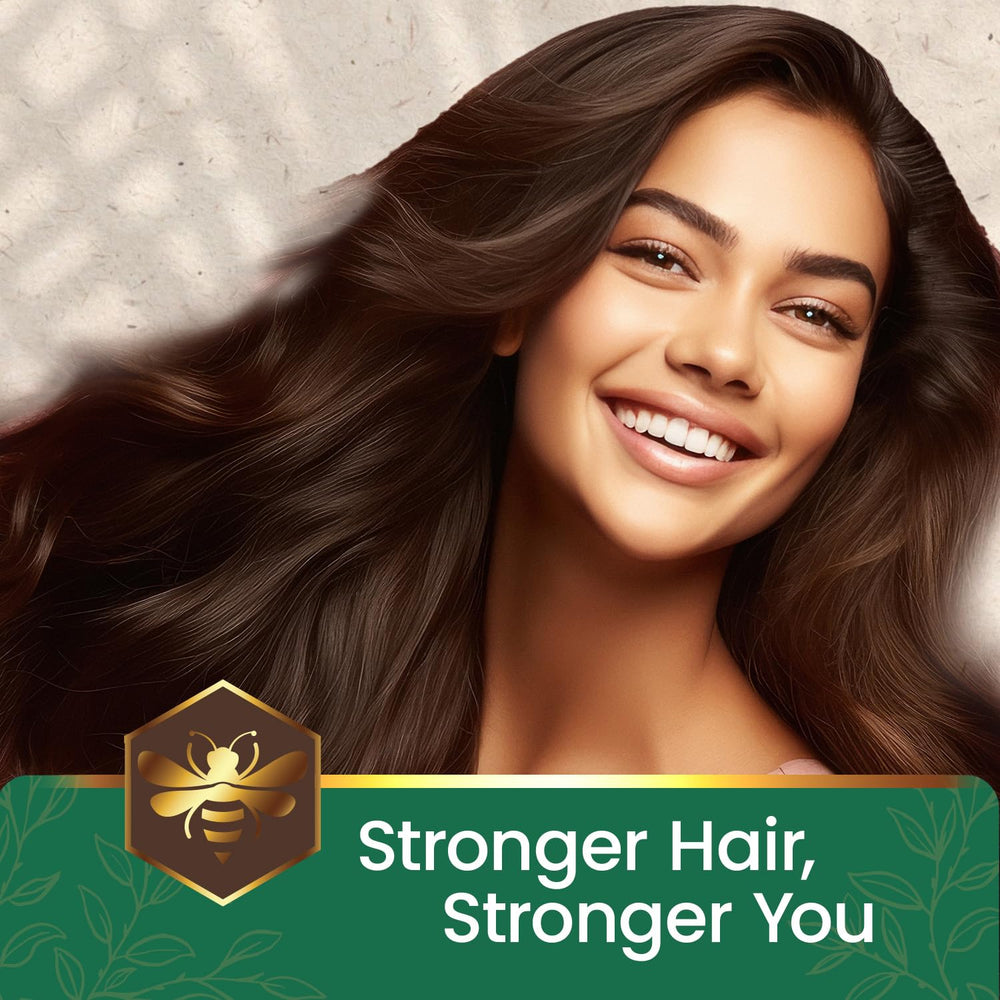 Active scalp care scene featuring rosemary and royal jelly components.