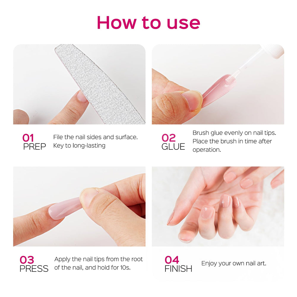 TIPHULAN glue compatible with most nail tip brands for versatility.