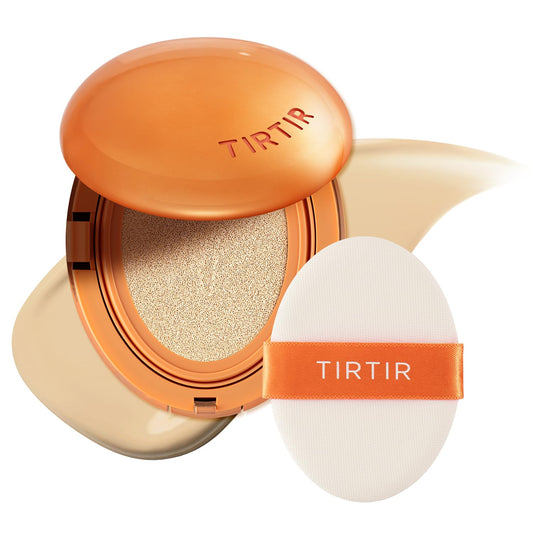 TIRTIR Mask Fit AI Filter Cushion compact open showcasing a semi-matte finish for day-long wear.