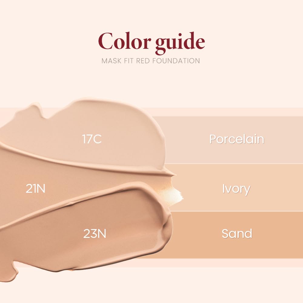 TIRTIR Mask Fit Red Foundation applied on diverse skin types shows all-skin-types compatibility.