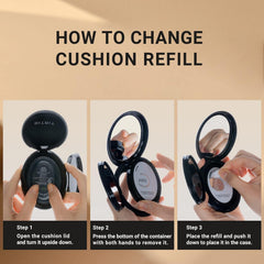 Dewy finish on skin with TIRTIR My Glow Cushion.