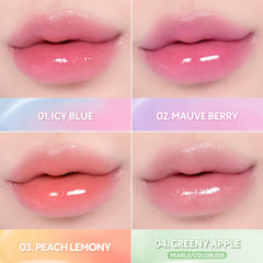 Soft sheen on lips with Water Mellow balm.