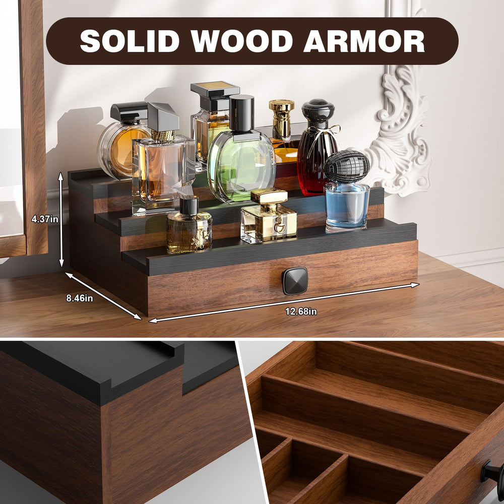 TIRYIUOU Cologne Organizer slim footprint frees counter space in small rooms.