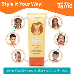Kids with braids styled using T is for Tame taming gel