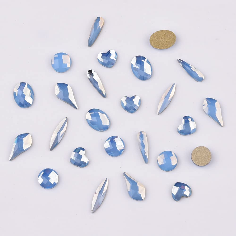 Tisslan blue opal raindrop rhinestones for eye catching nail art