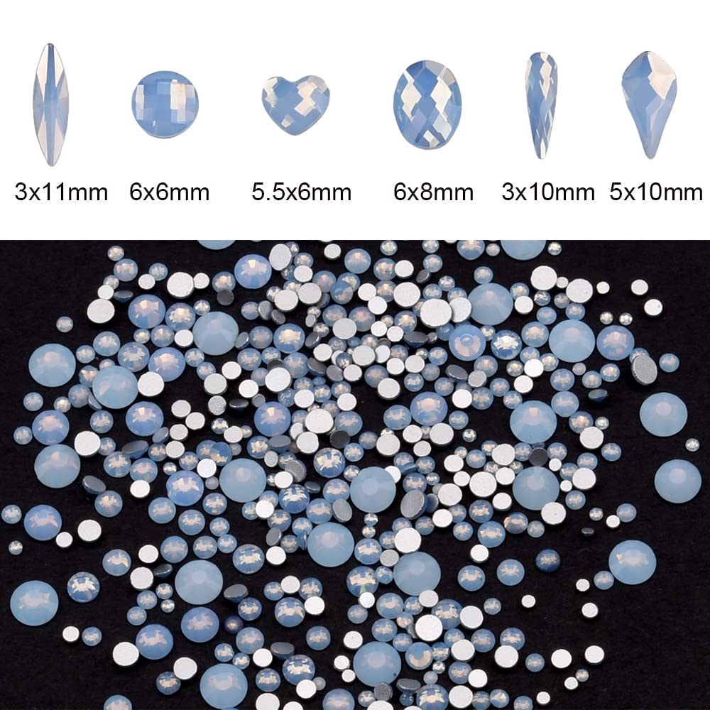 Tisslan blue opal rhombus rhinestones for precise embellishments