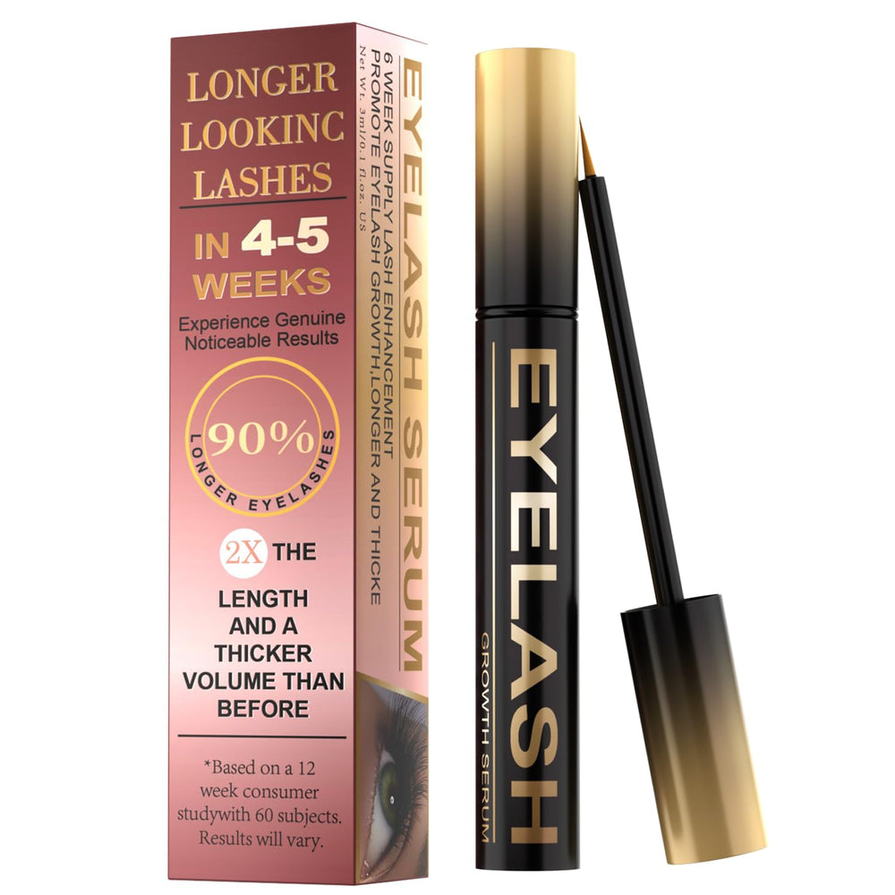Tistees lash serum bottle closeup showing premium formula for natural lash enhancement.