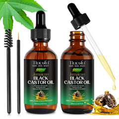 Tiuedu Jamaican Black Castor Oil bottle for versatile hair and skin care.