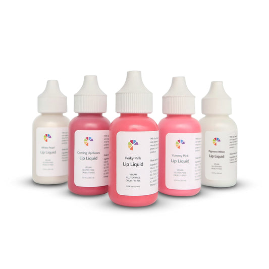 TKB Sweet Heart Lip Liquid Set packaging highlights five pigments for versatile lip color.