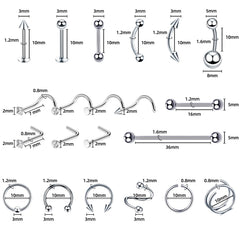 TKKUY piercing needles assortment 12G-20G ensures precise gauge options for versatile piercing setups
