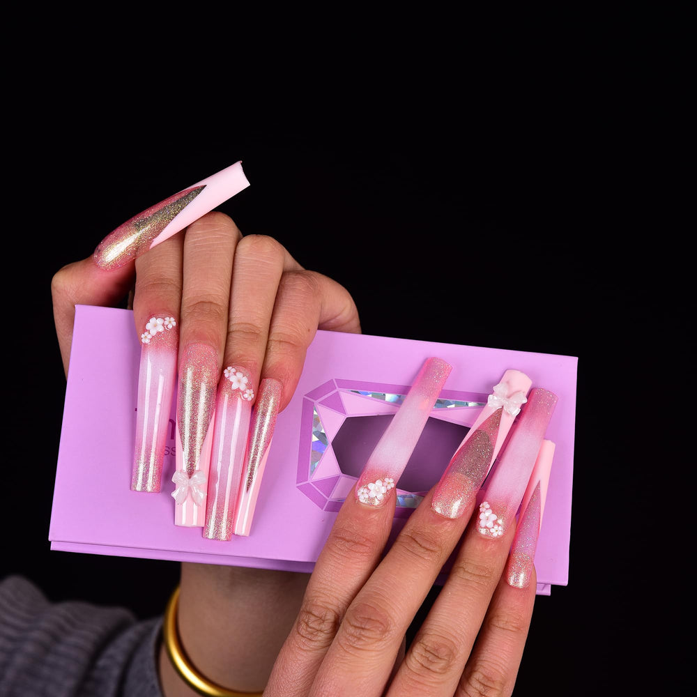 Tmani easy-application press-on nails deliver quick salon-like results.