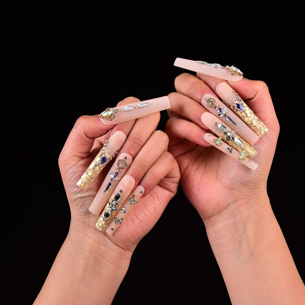 Tmani nail glue back application guide for secure fit.