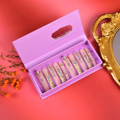 Tmani purple nail storage box keeps nails organized and portable.