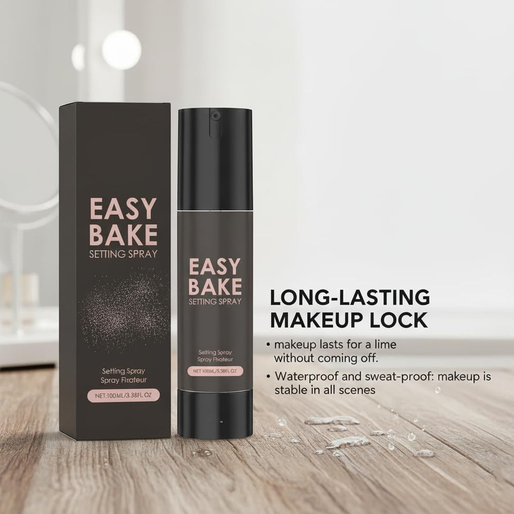 Soft-matte look created by TMIYO Easy Bake Setting Spray on makeup.