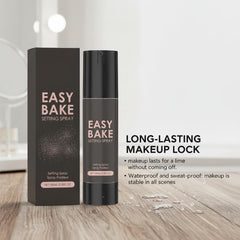 Soft-matte look created by TMIYO Easy Bake Setting Spray on makeup.