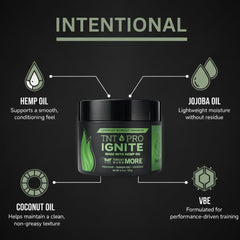 TNT Pro Ignite Sweat Cream packaging highlights portability for gym use.