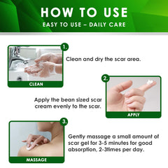 Tobcharm packaging panel highlights a 2×30 g scar care duo