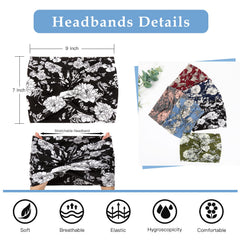 Tobeffect wide headbands floral knot front for versatile boho styling