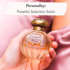 TOCCA Cleopatra vanilla musk note hints at comforting, long-lasting sweet warmth.