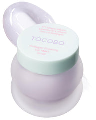 TOCOBO Collagen Lip Mask jar shows rich balm texture for overnight lip care.