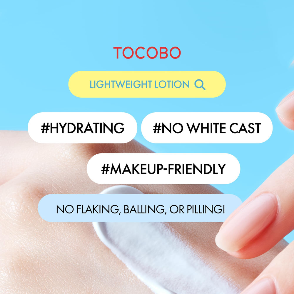 TOCOBO US Bio Watery Sunscreen SPF 50 vegan label, fragrance-free and gentle on sensitive skin