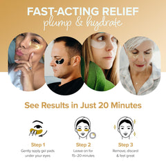 ToGoSpa Golden Eyes night-time use pads for a relaxing eye care ritual.