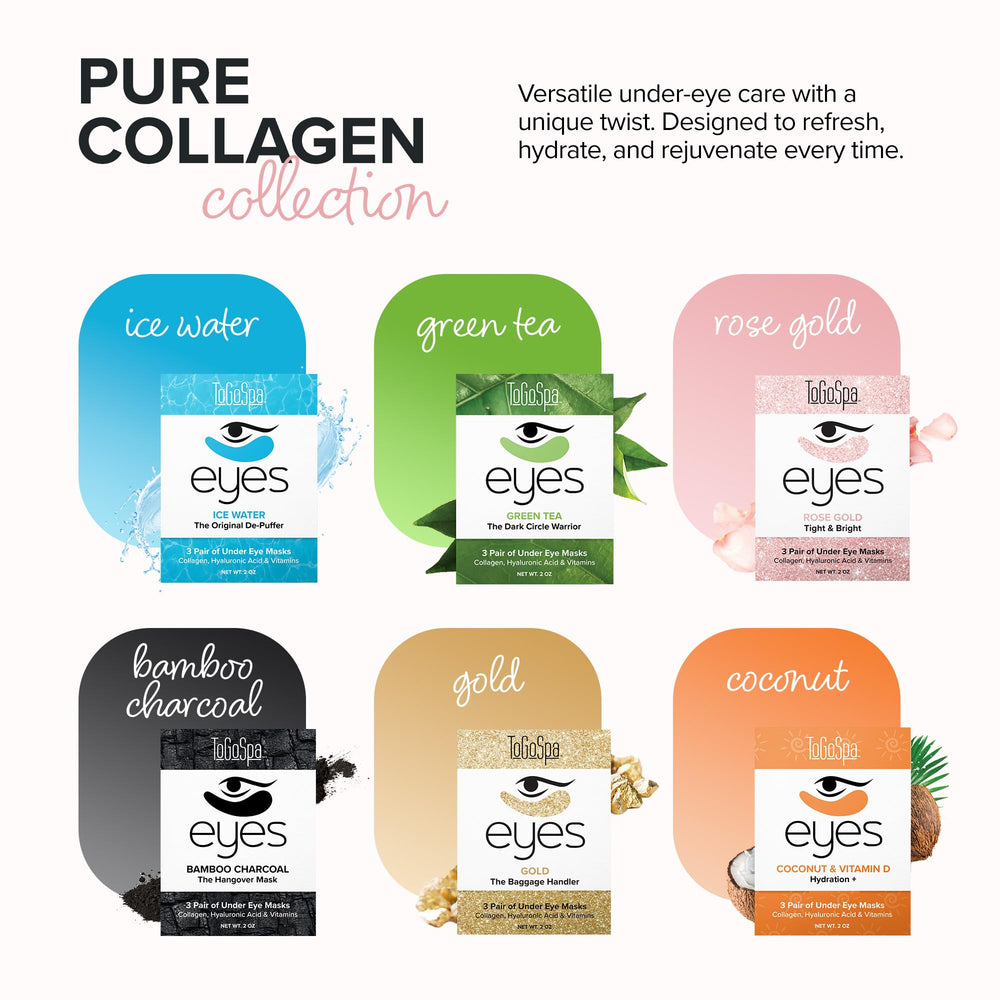 ToGoSpa Rose Gold EYES ingredients including hyaluronic acid for hydration.