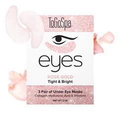 ToGoSpa Rose Gold EYES pack shot showing premium under-eye repair masks.