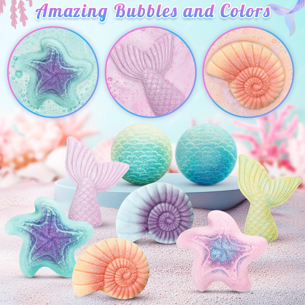 Toidgy gift box mermaid bath bombs make a ready-made present for a birthday or holiday.